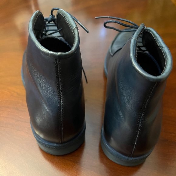 Messico Mens Navy Blue Lace up Leather Boot, Size 10.5M - Picture 3 of 4